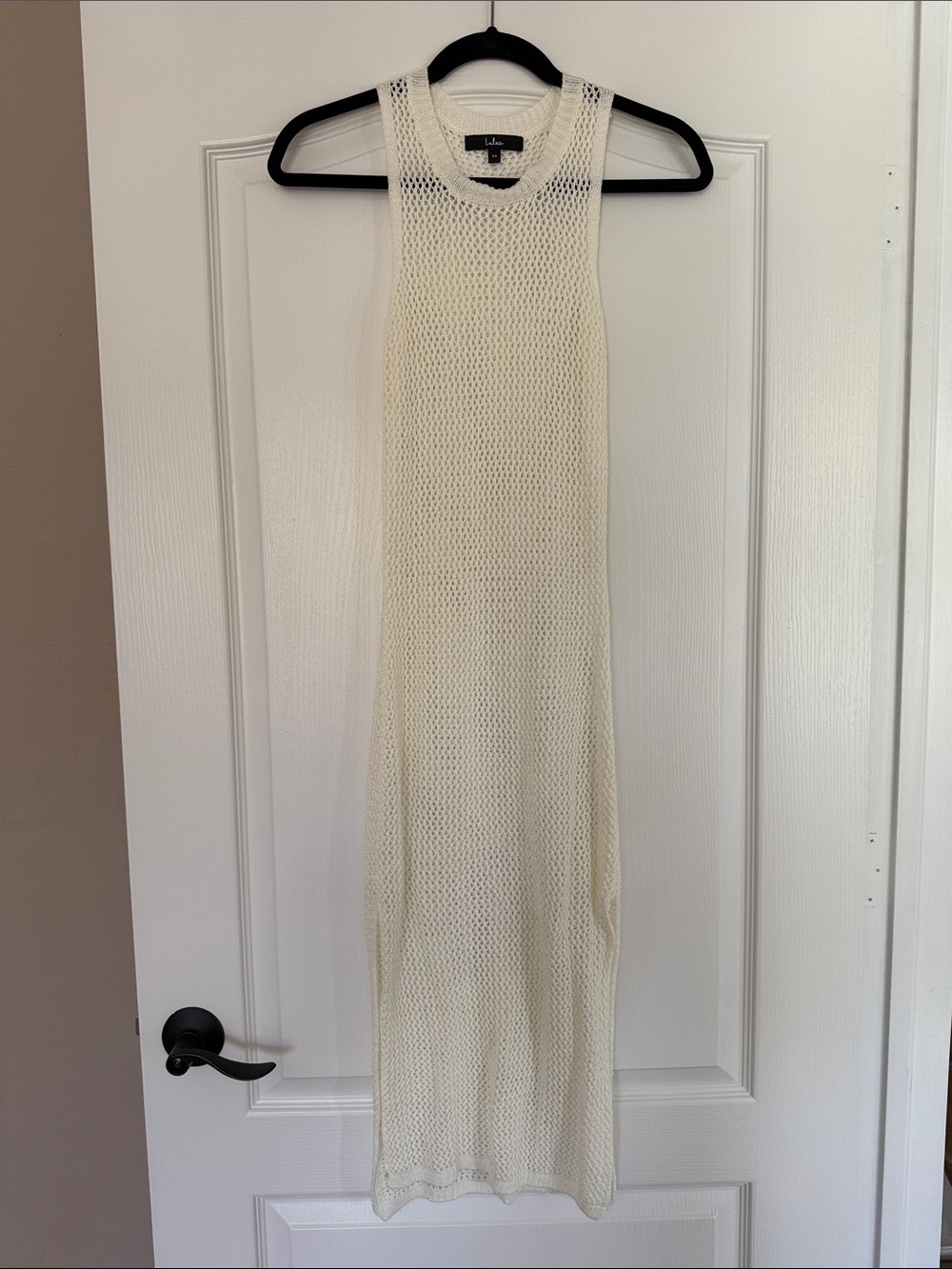 Lulu's Cream open stitch cover up size XS